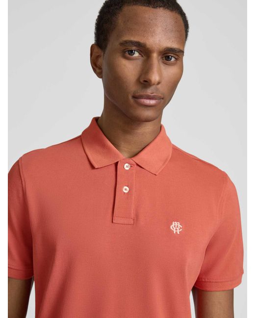 Mcneal Regular Fit Poloshirt Met Knoopsluiting En Labelstitching in het Orange voor heren
