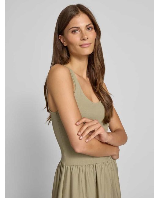 Mango Green Maxikleid mit Rundhalsausschnitt Modell 'VALVI'