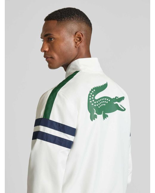 Lacoste Regular Fit Trainingspak Met Contraststrepen in het White voor heren