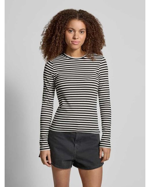 ONLY Gray Regular Fit Langarmshirt Mit Baumwoll-Anteil Modell 'Laida'