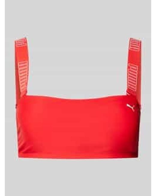 PUMA Bikinitop Met Logoprint in het Red