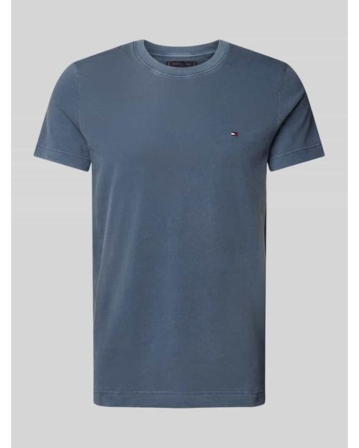 Tommy Hilfiger T-Shirt mit Label-Stitching in Blue für Herren