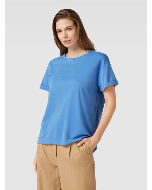Mbym Blue T-Shirt mit Rundhalsausschnitt Modell 'Amana'