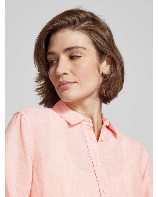 Gant Overhemdblouse Van Linnen in het Pink