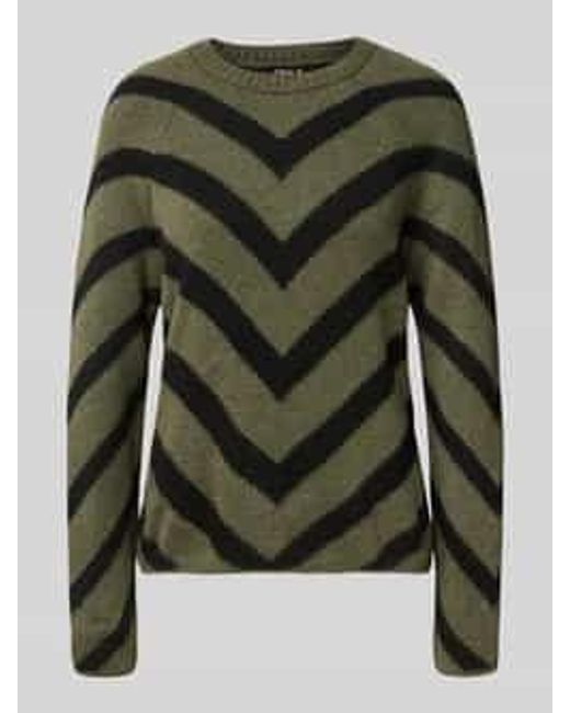 ONLY Regular Fit Gebreide Pullover Met Streepmotief, Model 'Eliza' in het Green