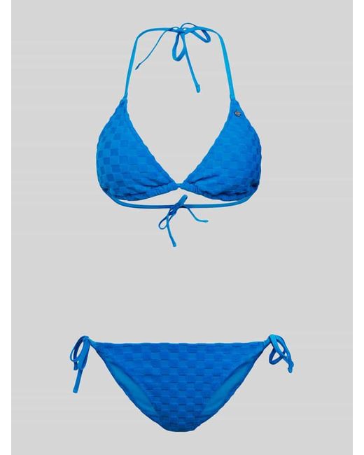 Shiwi Blue Bikini mit Strukturmuster Modell 'Liz'