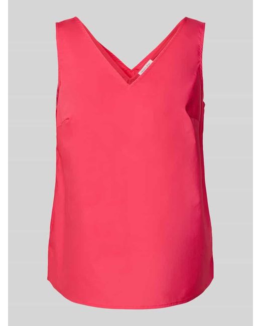 Christian Berg Women Pink Regular Fit Blusentop mit V-Ausschnitt