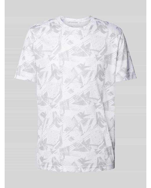Christian Berg Men T-Shirt mit Allover-Muster in White für Herren