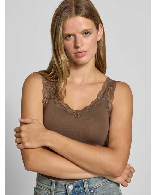 Pieces Tanktops in het Brown