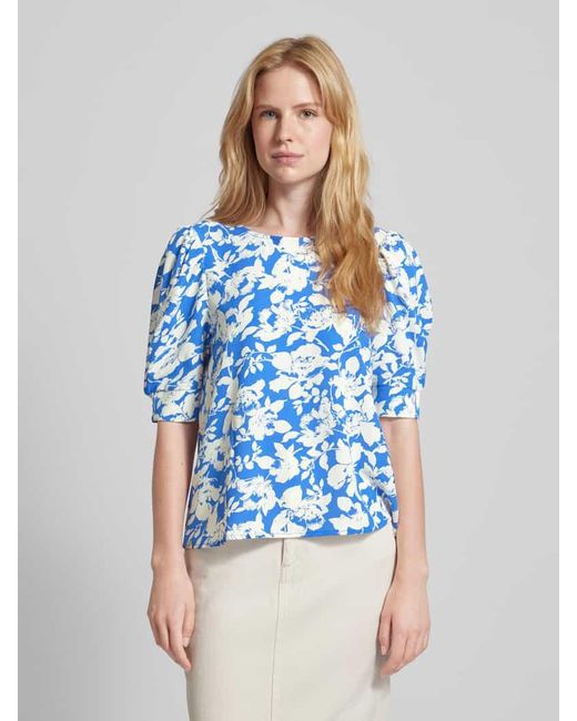 Vero Moda Blue Bluse mit floralem Muster Modell 'FREJ'