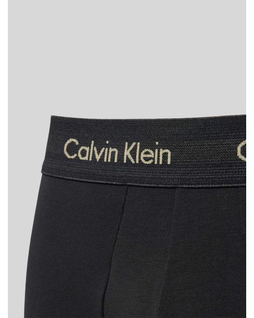 Calvin Klein Trunks mit elastischem Logo-Bund im 3er-Pack in Black für Herren