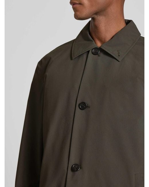 SELECTED Regular Fit Lange Kas Met Los Te Knopen Gilet, Model 'Silas' in het Green voor heren