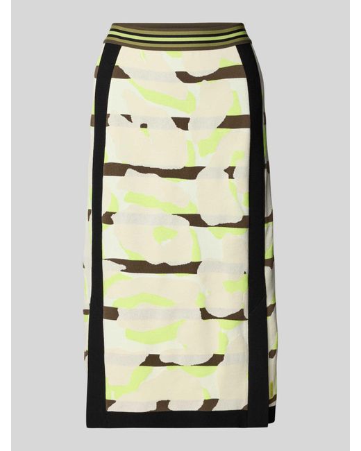 Marc Cain Midirok Met Viscose En Elastische Band in het Natural