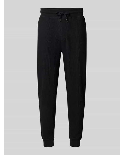 Boss Relaxed Fit Sweatpants aus Baumwoll-Mix in Black für Herren