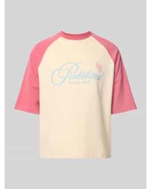 Prohibited Oversized T-Shirt Met Labelprint in het Pink voor heren