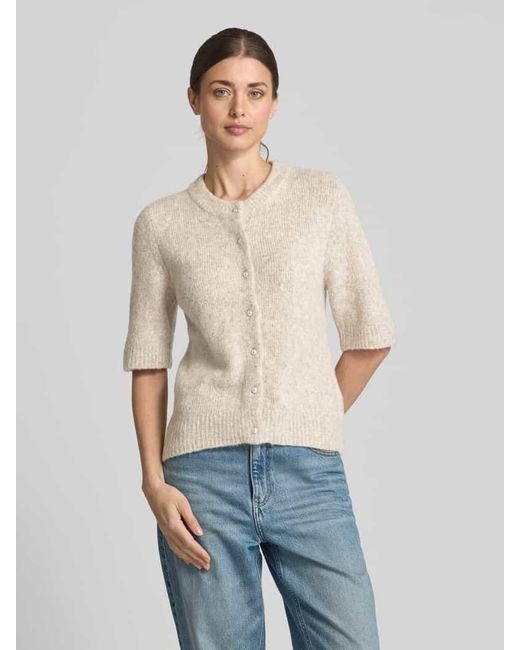 My Essential Wardrobe Natural Cardigan mit 1/2-Arm Modell 'Ellie'