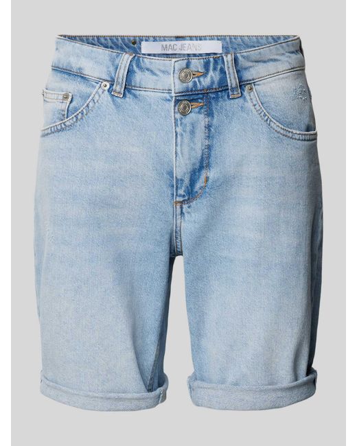M·a·c Blue Regular Fit Jeansshorts im 5-Pocket-Design