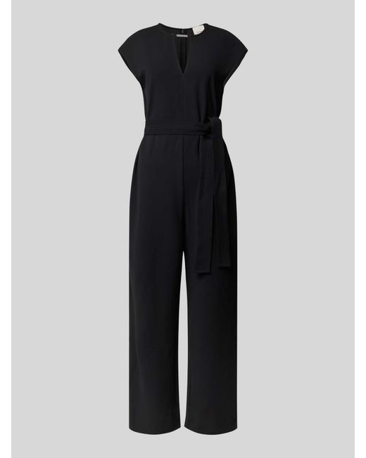 Calvin Klein Regular Fit Jumpsuit Met Druppelvormige Hals, Model 'Scuba' in het Blue