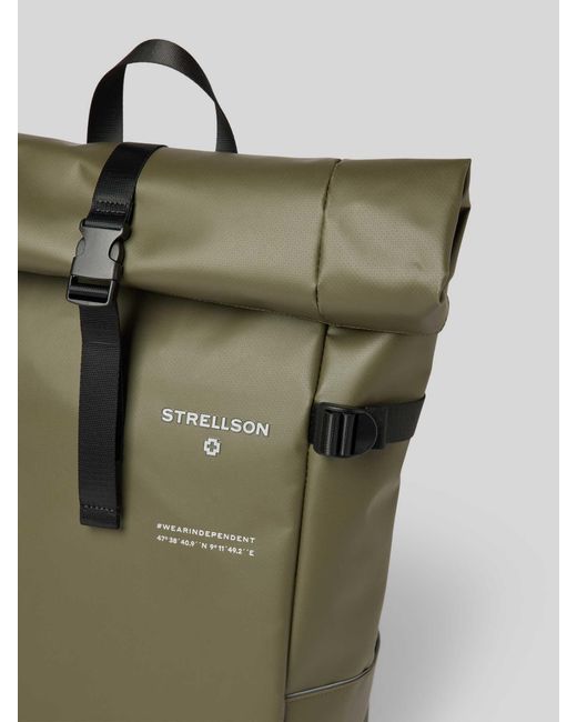 Strellson Rucksack mit Label-Print Modell 'stockwell' in Green für Herren