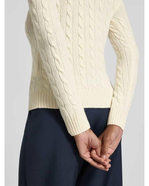 Polo Ralph Lauren Natural Strickpullover aus Wolle-Kaschmir-Mix Modell 'JULIANNA'