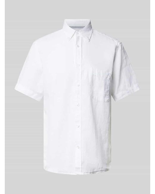 S.oliver Freizeithemd aus Leinen in White für Herren