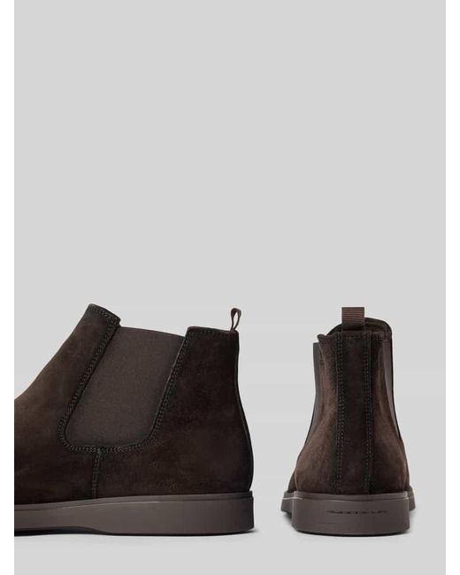 Lloyd Chelsea Boots aus Leder mit Zugschlaufe Modell 'NYMAD' in Brown für Herren
