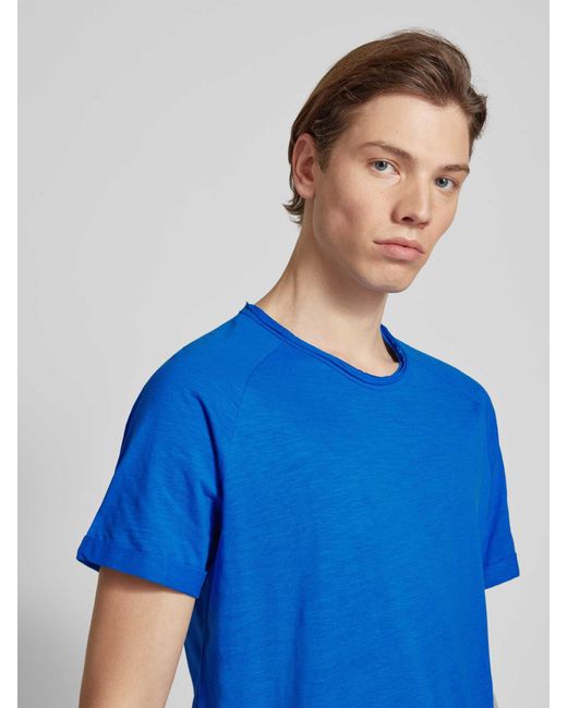 Redefined Rebel T-Shirt mit Rundhalsausschnitt Modell 'KAS' in Blue für Herren