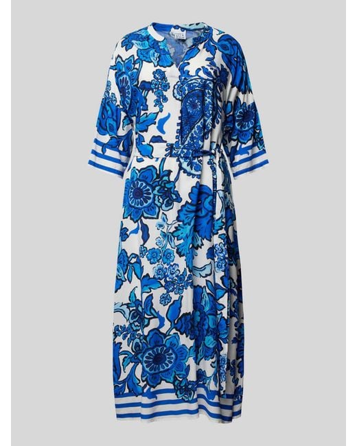 Emily Van Den Bergh Maxi-jurk Met Strikceintuur Van Viscose in het Blue