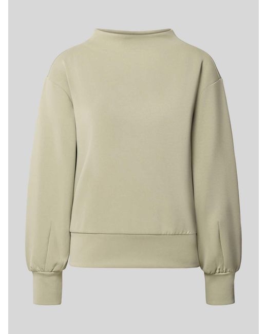 Opus Sweatshirt Met Opstaande Kraag, Model 'Gablina' in het Natural