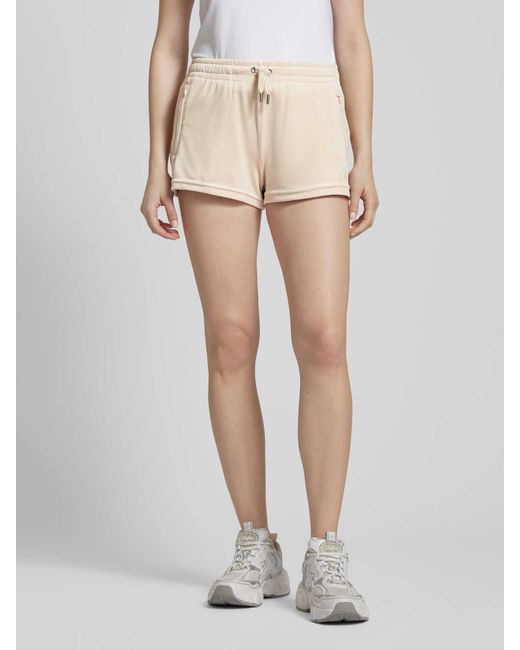Juicy Couture Natural Shorts mit Reißverschlusstaschen Modell 'TAMIA'