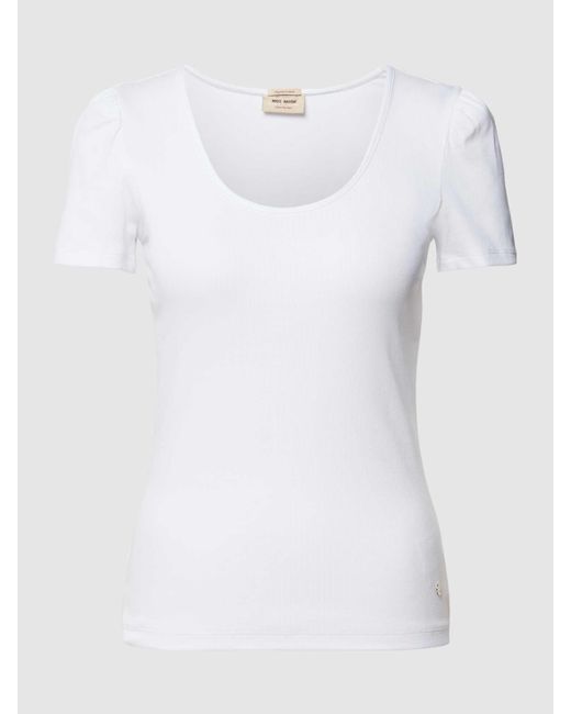 Mos Mosh T-shirt Met Ronde Hals in het White