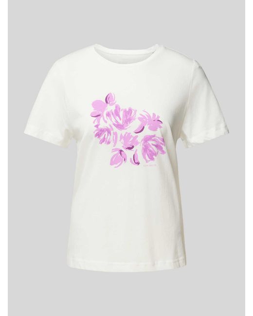 Tom Tailor Pink T-Shirt mit floralem Print