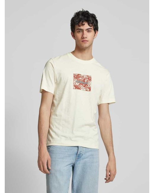 Jack & Jones T-Shirt Mit Label-Print Modell 'Split' in Natural für Herren