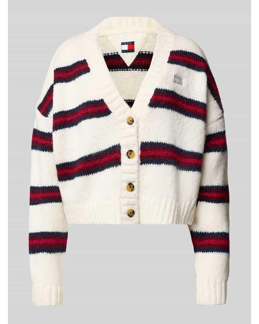 Tommy Hilfiger Multicolor Oversized Strickjacke mit Alpaka-Anteil