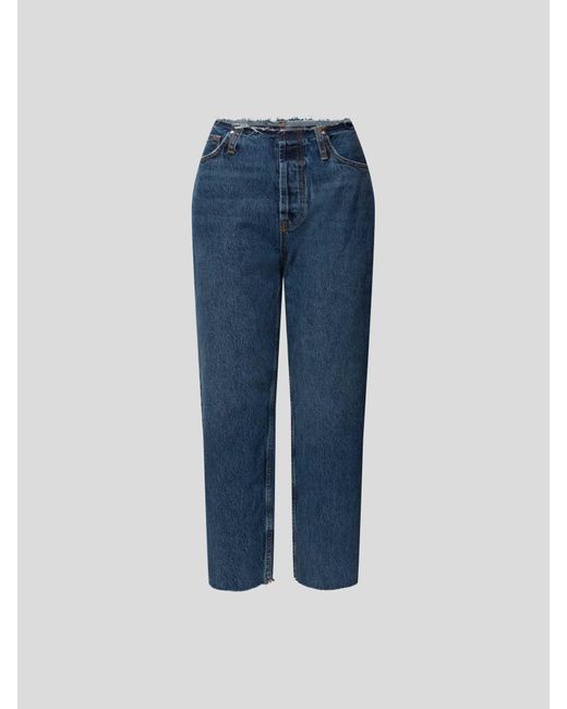Anine Bing Blue Mid Rise Jeans im Relaxed Fit