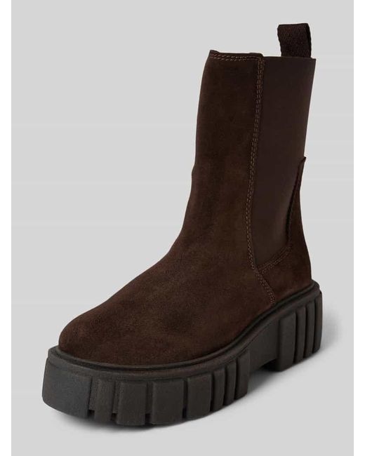 Marc O' Polo Brown Chelsea Boots aus Rindsvelours
