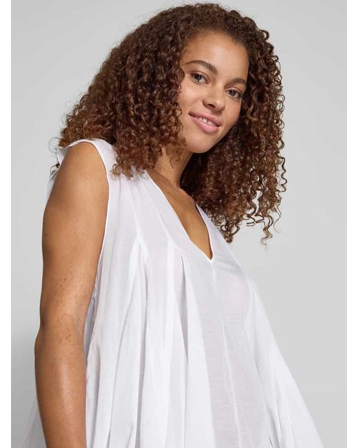 Weekday White Minikleid Mit V-Ausschnitt Modell 'Nicki'