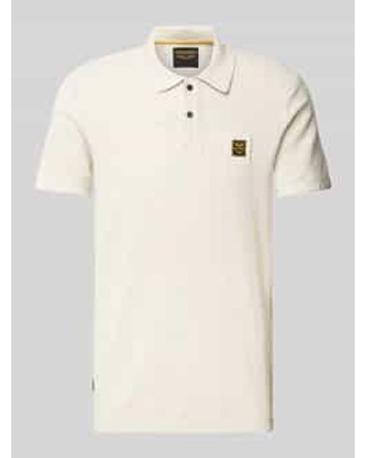 PME LEGEND Regular Fit Poloshirt Met Labelbadge in het Natural voor heren