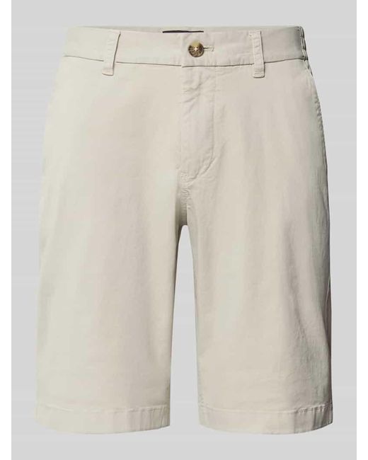 Marc O' Polo Regular Fit Bermudas aus Twill-Baumwoll-Mix Modell 'RESO JOGGER' in Natural für Herren
