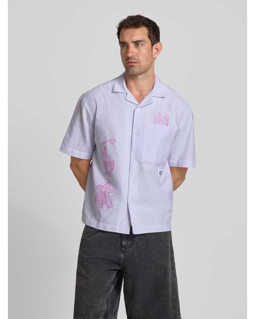 Edwin Regular Fit Freizeithemd mit Label-Detail in Purple für Herren