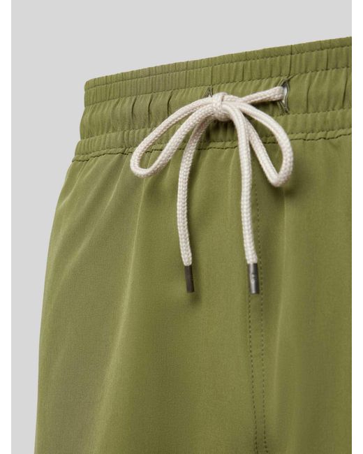 Polo Ralph Lauren Badehose mit Logo-Stitching Modell 'TRAVELER' in Green für Herren