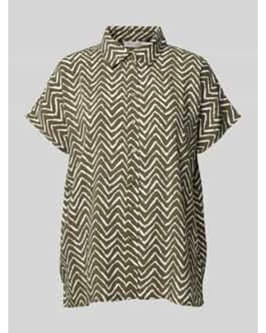 Christian Berg Women Relaxed Fit Blouse Met Kapmouwen in het Multicolor
