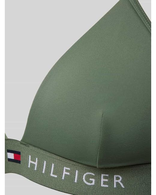 Tommy Hilfiger Green Triangel-BH mit elastischem Logo-Bund