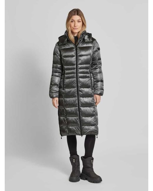 Frieda & Freddies Gray Steppmantel Mit Kapuze Modell 'Dalia'