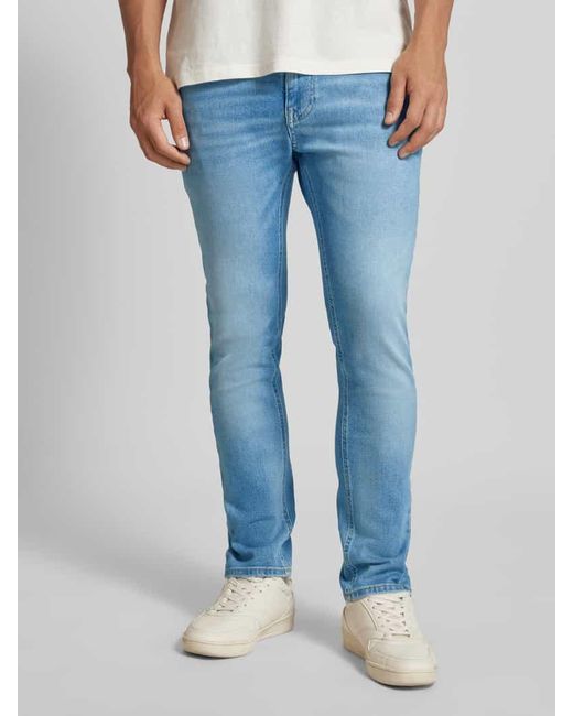 Tommy Hilfiger Slim Fit Jeans mit 5-Pocket-Design Modell 'SCANTON' in Blue für Herren