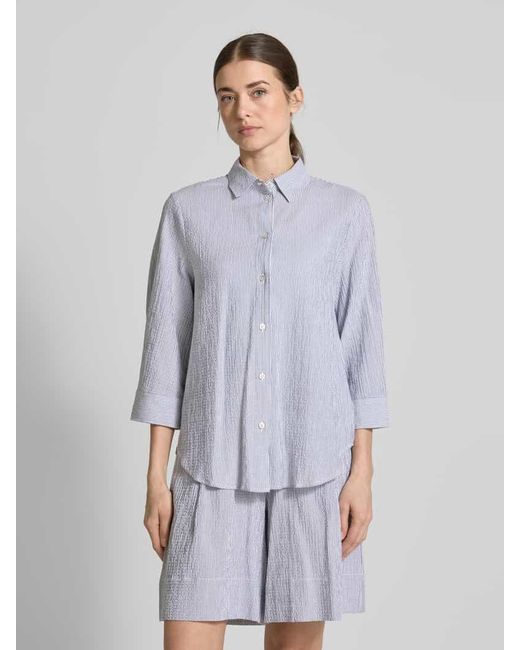 Maerz Blue Regular Fit Bluse mit 3/4-Arm