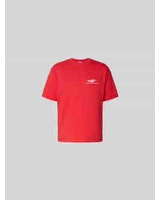 Closed T-Shirts in het Red voor heren