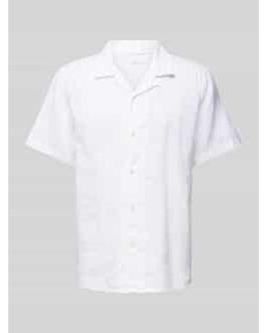 Knowledge Cotton Box Fit Vrijetijdsoverhemd Met Reverskraag in het White voor heren