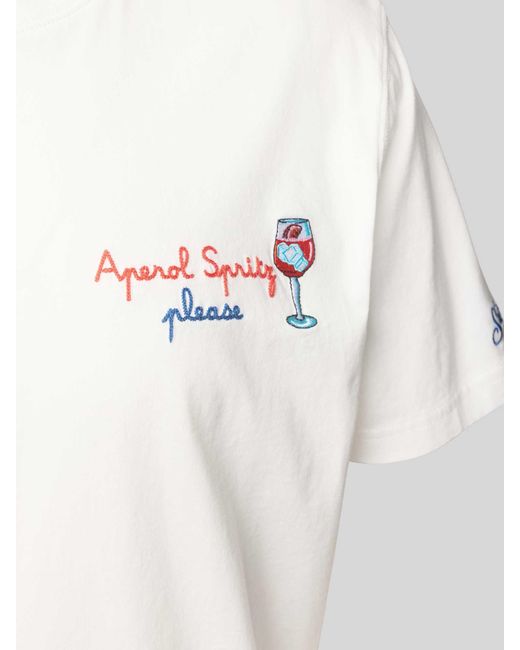 Mc2 Saint Barth T-shirt Met Motief- En Statementstitching in het White voor heren