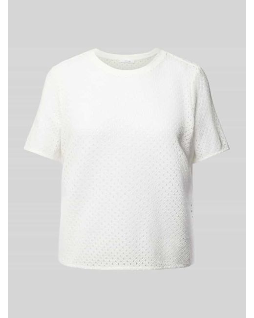 Opus White T-Shirt mit Lochmuster Modell 'Sefrira'